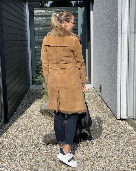 Kabát dámský Burberry dark camel
